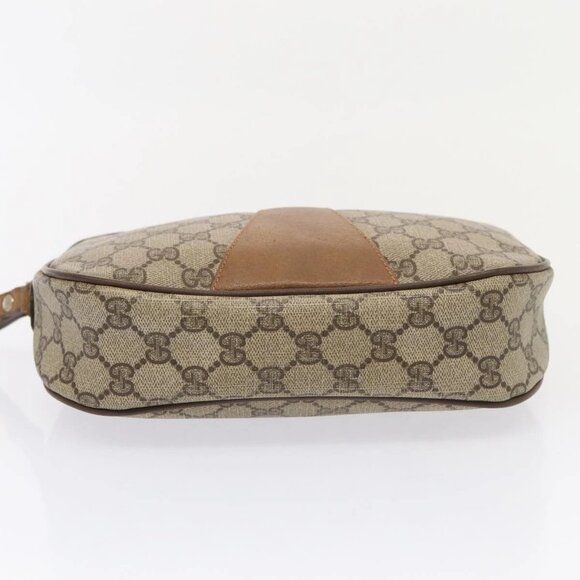 GUCCI GG Supreme Web Sherry Line Clutch Bag PVC Beige Red 89 01 034 Auth fm3793 - Picture 6 of 16